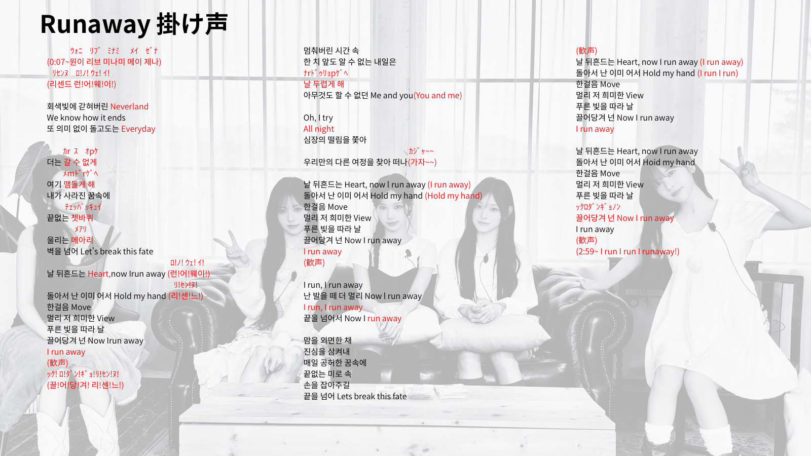 Runaway 掛け声画像