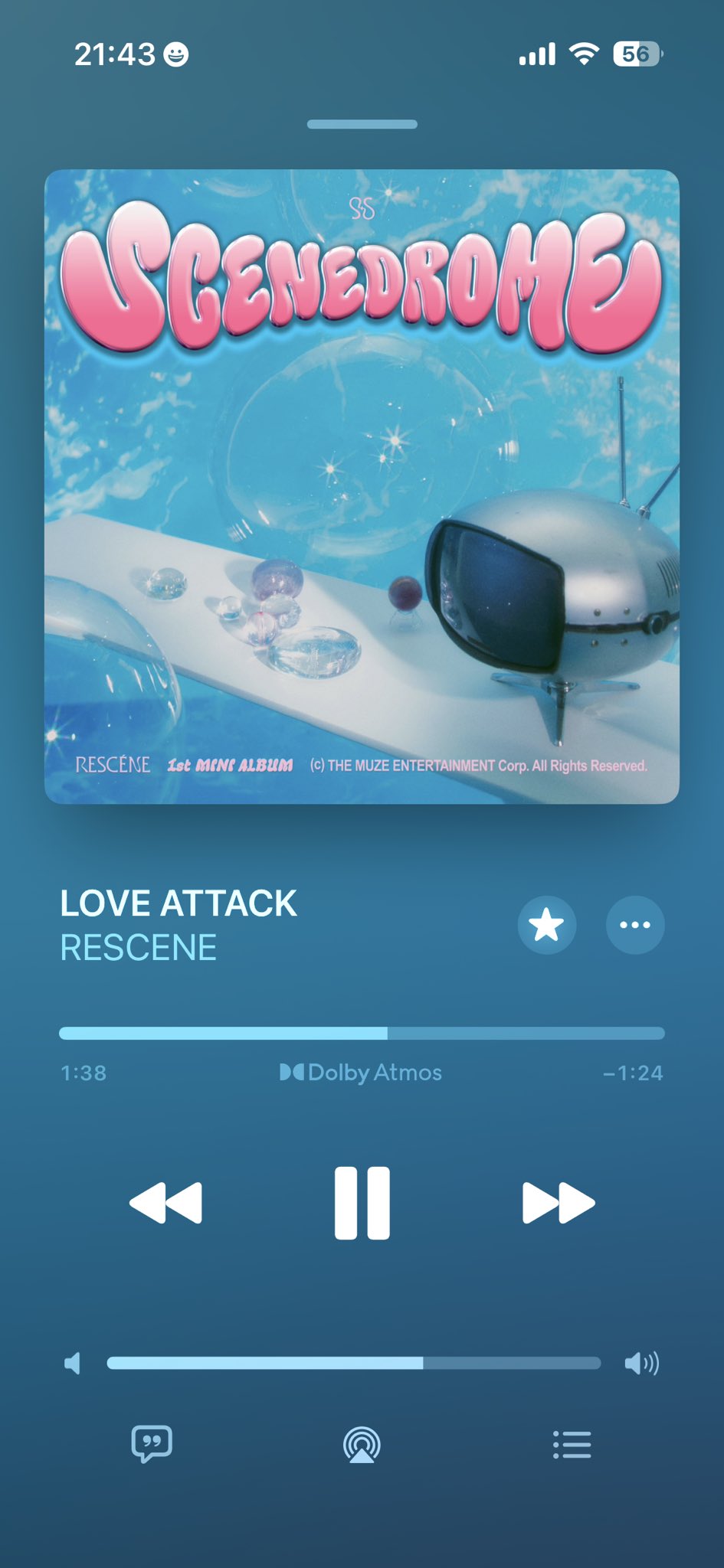 Apple Musicの再生画面例